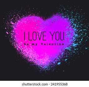  vector spray stains. Valentines day hearts