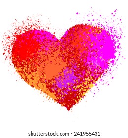  vector spray stains. Valentines day hearts