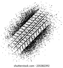 vector spray trace of the tyre