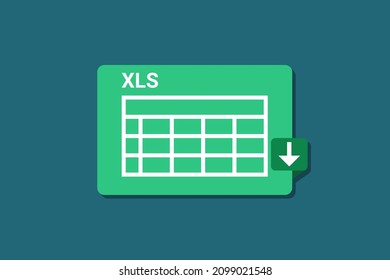 Vector of Spreadsheet icon. XLS, or XLSX file format icon with landscape design. simple excel download icon.