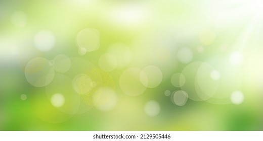 Vector spring background. Bokeh effect.
