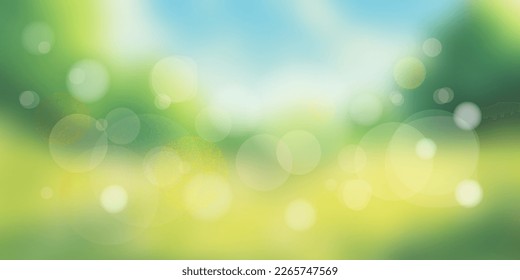 Vector spring background. Bokeh effect.