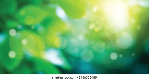 Vector spring background, bokeh effect