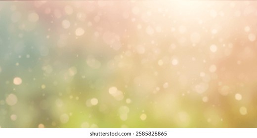 Vector spring background, bokeh effect, banner