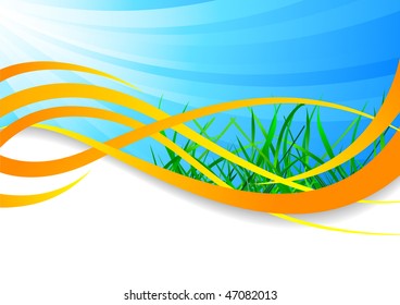 Vector spring background; clip-art