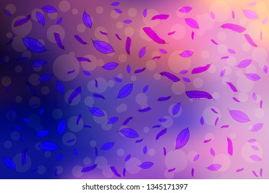 Vector spring background with leaves. Forest banner.