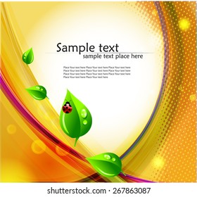 Vector spring background with lighting effect.