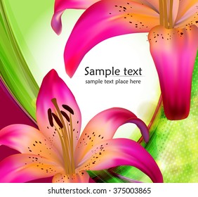 Vector spring background with lighting effect.