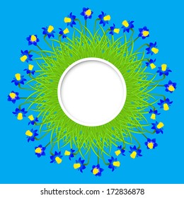 Vector spring background with place for text.