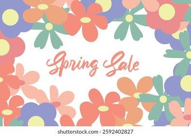 Vector spring banner. Seamless pattern on the theme of spring. For the design of business cards, banners, publications on social networks.