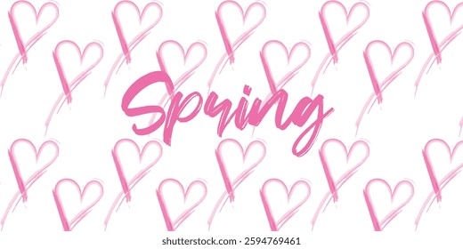 Vector spring banner. Seamless pattern on the theme of spring. For the design of business cards, banners, publications on social networks.