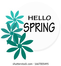 resorte vectorial con flores hermosas y coloridas