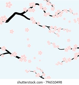 Vector Spring blossom seamless background