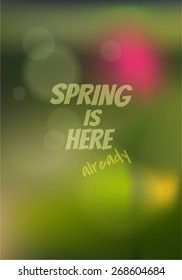 Vector spring blurred background