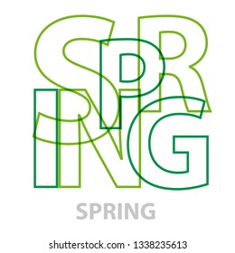 Vector spring. Broken text