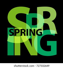 Vector spring. Broken text