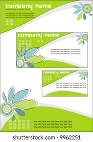 Vector spring business stationery set. To see similar sets please visit my gallery.