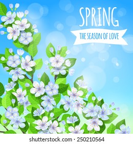Vector spring card. 