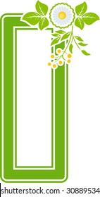 Vector spring card for design with place for text.
