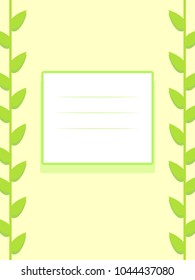vector spring card with empty space for text