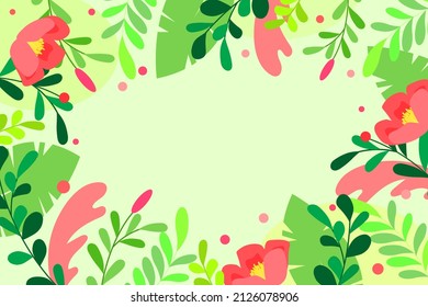 
Banner horizontal colorido de primavera vectorial