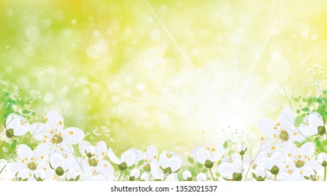 Vector spring floral background.