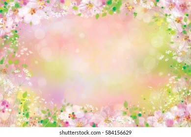 Vector spring floral background.