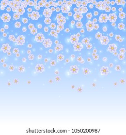 Vector, spring floral background, glow glare light, delicate soothing background design for baby, bedding, Wallpaper , artwork for decoration.