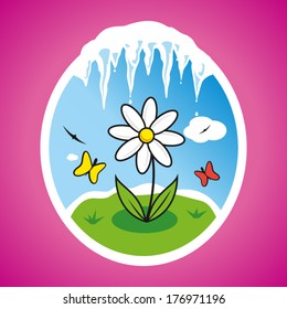 Vector spring flower illustration