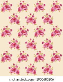 Vector spring flower with three point repeat for your design.