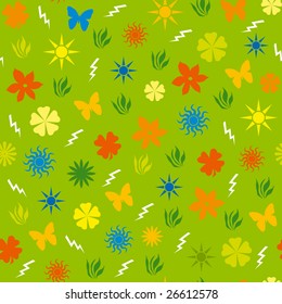 vector spring green seamless