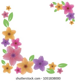 Vector spring greeting card template with space for text. Happy Mother's Day. Happy birthday. Happy Women's Day.