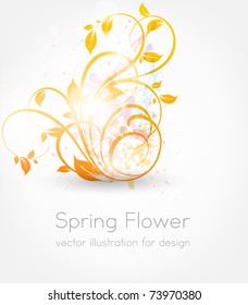 Vector spring illustration of floral ornament. eps 10.