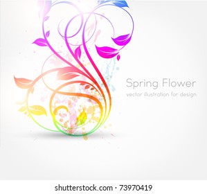 Ilustración del resorte vectorial del ornamento floral. 10.