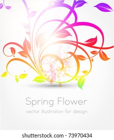 Vector spring illustration of floral ornament. eps 10.