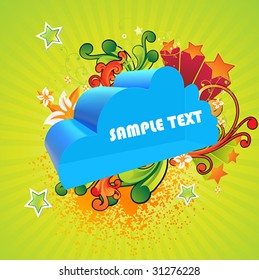Vector spring illustration for summer design.
