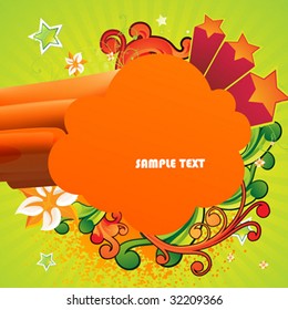 Vektorfeder-Illustration für Sommerdesign.