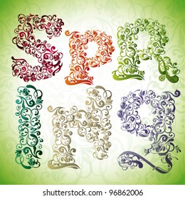 Vector Spring lettering
