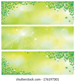 Vector spring nature banners.