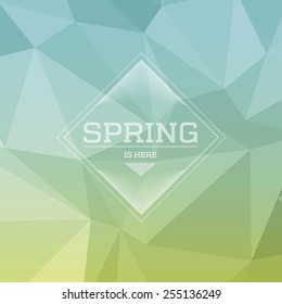 Vector spring polygon background.