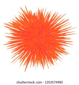 Vector Spring Red Flower Isolated on White Backround