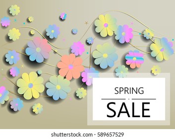 Vector spring sale background