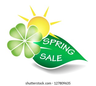 Vector Spring Sale Label