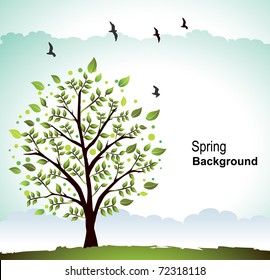 Vector Spring Scene