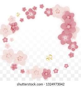 Vector Spring or Summer Sale Background with Flowers and Percent for  Cards Design. Good for Special Hot Holiday Discount Offer, Black Friday, Fashion Promotion Action. Romantic Sakura Illustration