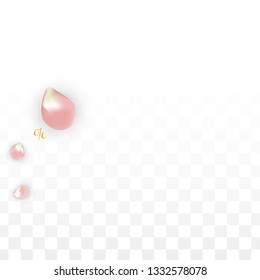 Vector Spring or Summer Sale Background with Petals and Percent for  Cards Design. Good for Special Hot Holiday Discount Offer, Black Friday, Fashion Promotion Action. Romantic Sakura Illustration