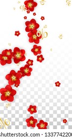 Vector Spring or Summer Sale Background with Flowers and Percent for  Banner Design. Good for Special Hot Holiday Discount Offer, Black Friday, Fashion Promotion Action. Romantic Rose Illustration.