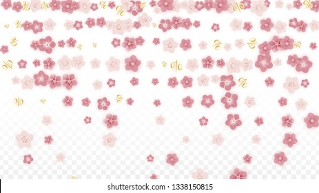 Vector Spring or Summer Sale Background with Flowers and Percent for  Web Design. Good for Special Hot Holiday Discount Offer, Black Friday, Fashion Promotion Action. Romantic Sakura Illustration