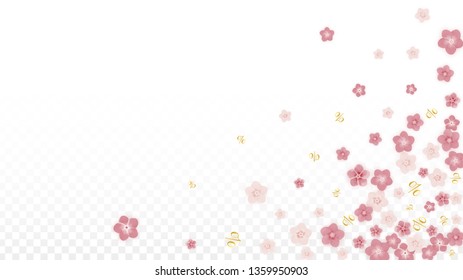 Vector Spring or Summer Sale Background with Flowers and Percent for  Banner Design. Good for Special Hot Holiday Discount Offer, Black Friday, Fashion Promotion Action. Romantic Sakura Illustration