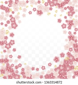 Vector Spring or Summer Sale Background with Flowers and Percent for  Layout Design. Good for Special Hot Holiday Discount Offer, Black Friday, Fashion Promotion Action. Romantic Sakura Illustration